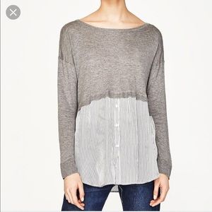 Zara gray long sleeve shirt